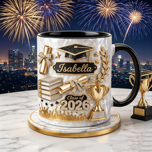 Personalized Graduation Gift 3D Effect Coffee Mug - Gift For Graduate