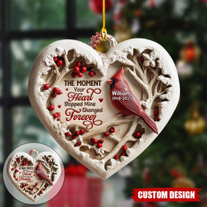 Personalized Cardinal Memorial Ornament, A Big Piece of My Heart Lives In Heaven, Sympathy Gift