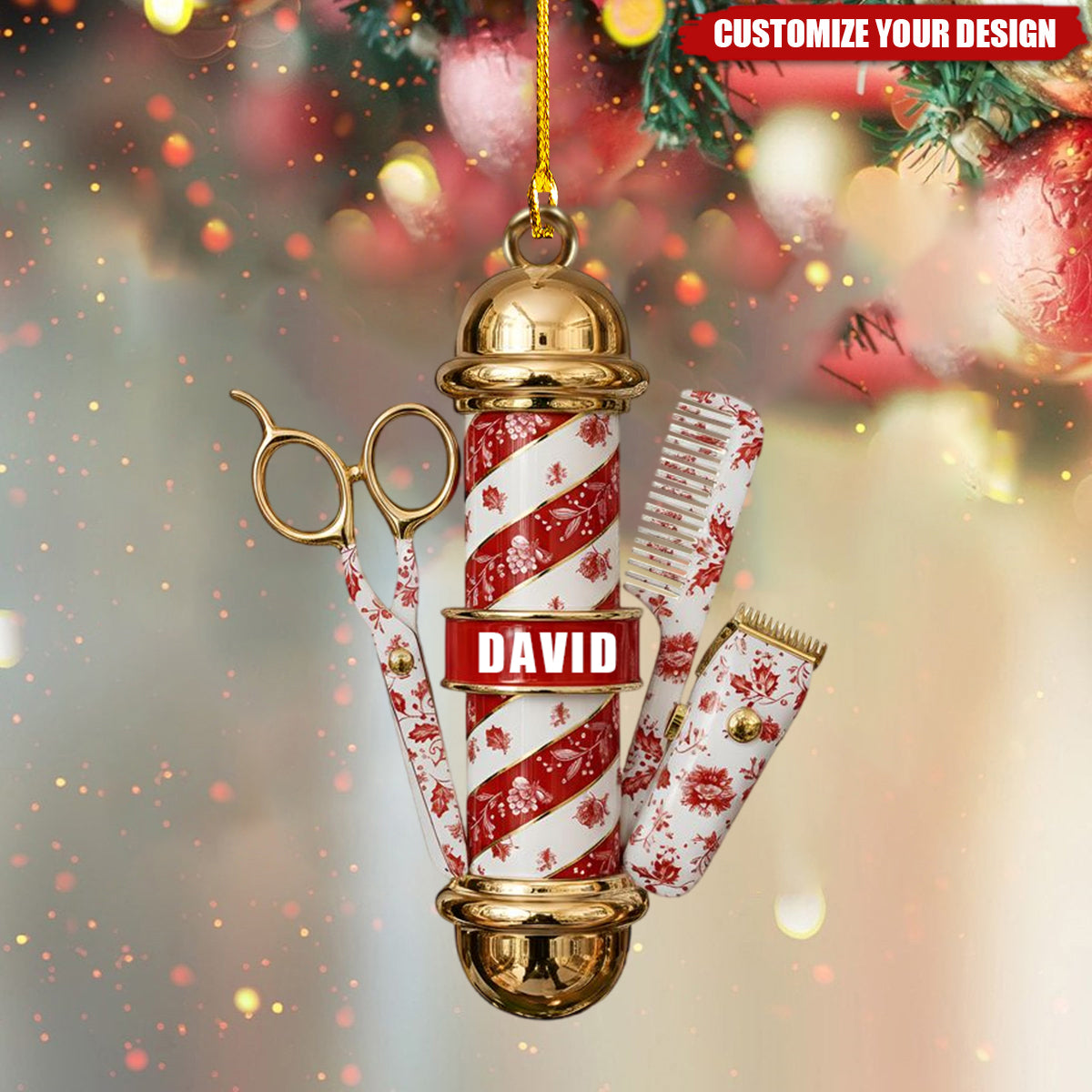 Barber's Essentials Ornament - Personalized Gifts For Barber