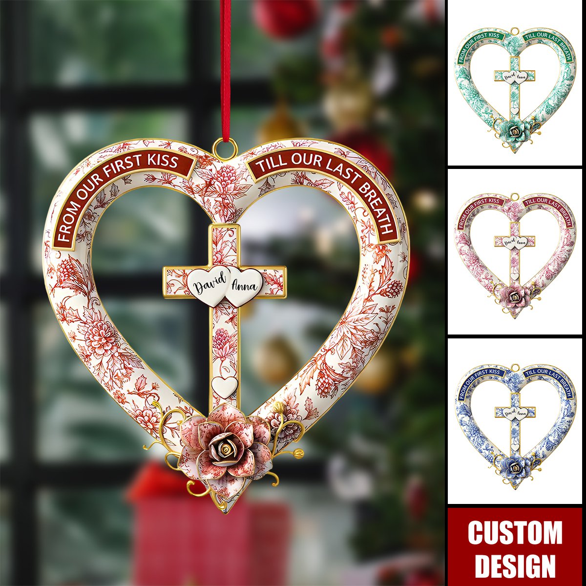 Christian Couple Christmas Ornament - Personalized Gifts For Couple