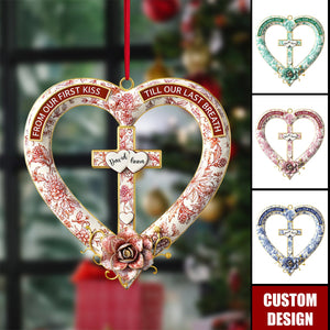 Christian Couple Christmas Ornament - Personalized Gifts For Couple