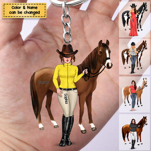 Life is better with horse - Personalized Acrylic Keychain - Gift For Horse Girl