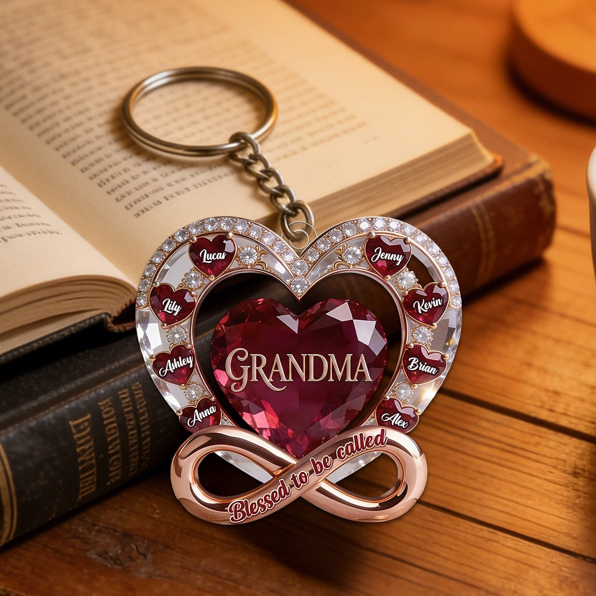 Blessed To Be Called Mom Acrylic Keychain Personalized Gifts For Mom Grandma