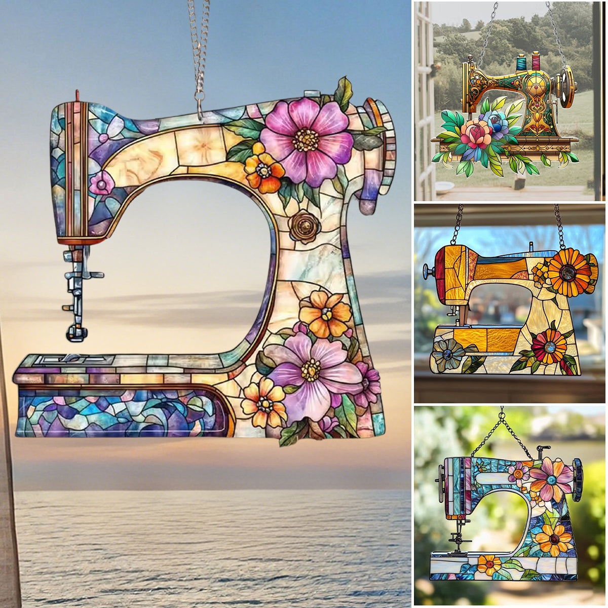 Cute Sewing Machine Suncatcher Ornament-Mother's Day Gift