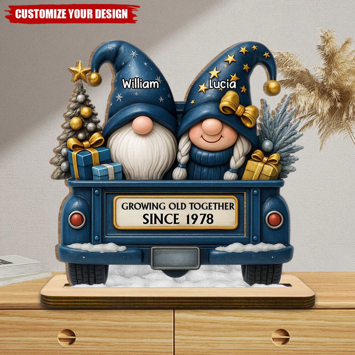 Growing Old Together Since, On Holiday Bus, Gift For Couples