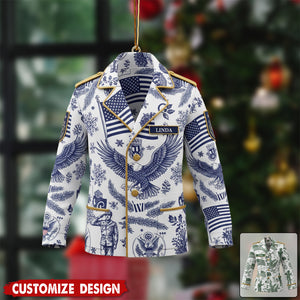 Personalized Military Uniform Ornament - Gift For Veterans