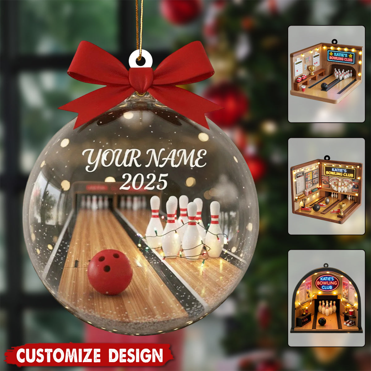 Personalized Bowling Christmas Ornaments - Gift For Bowling Lover, Bowling League Players
