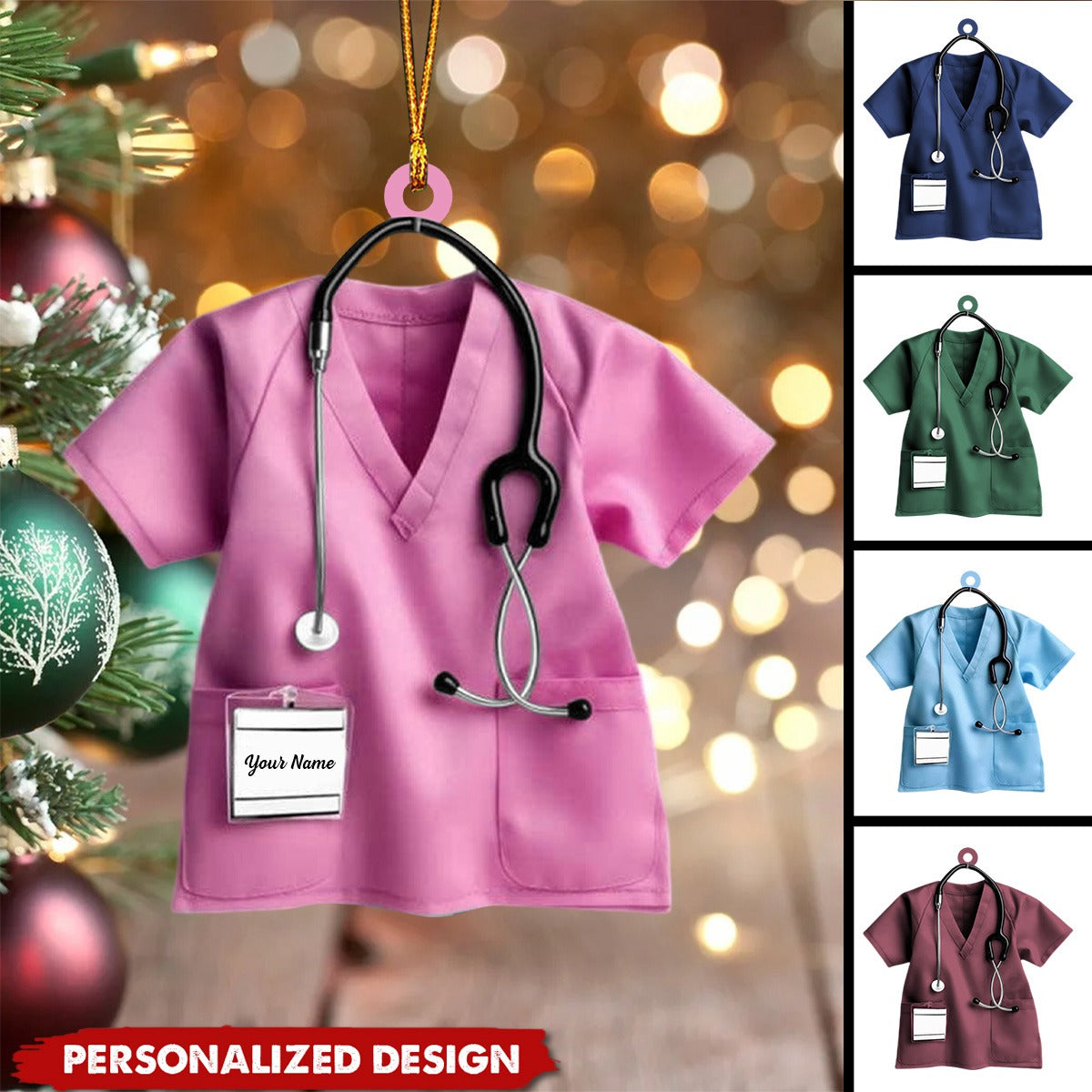 Personalized Scrubs Nurse Ornament-Gifts For Healthcare Workers-2024 New Release