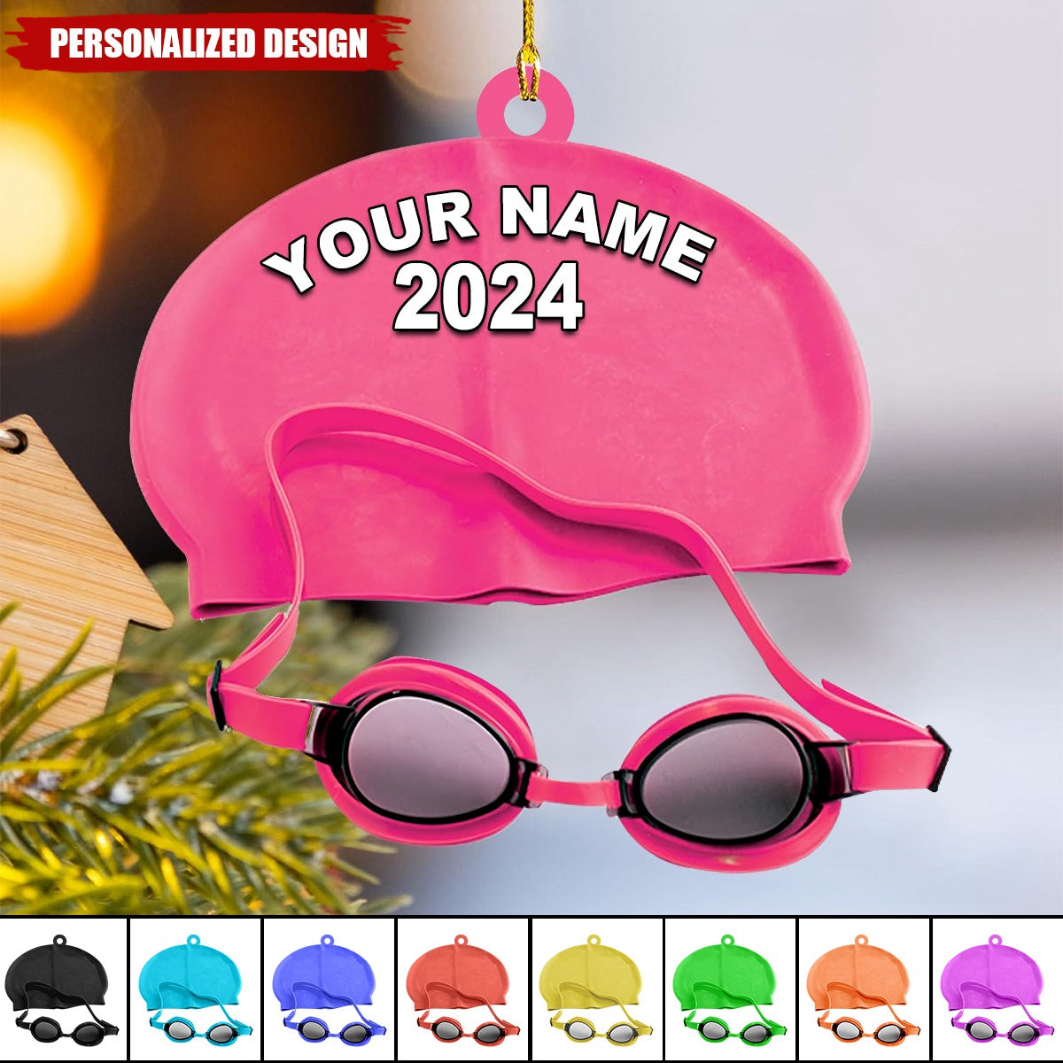 2024 New Release Personalized Name Swimming Acrylic Ornament-Gift For Swimming Lovers