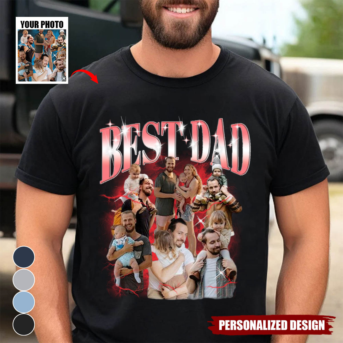 Best Dad Ever Shirt-Personalized T-shirt-Father's Day Gift