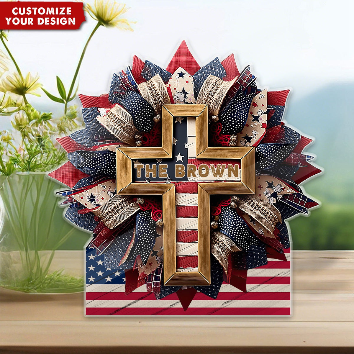 God Bless The American - Personalized Acrylic Plaque