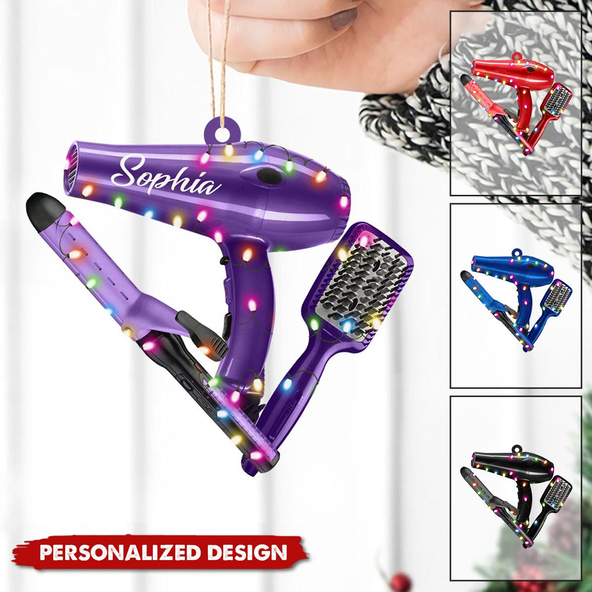 Personalized Hair Dryer Ornament-Gift For Hair Stylist-2024 New Release
