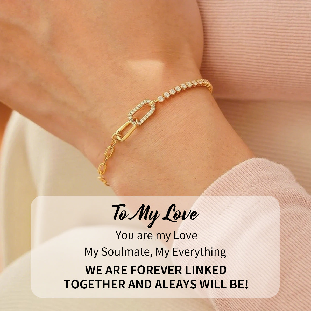 For My Love - Double Link Circle Bracelet