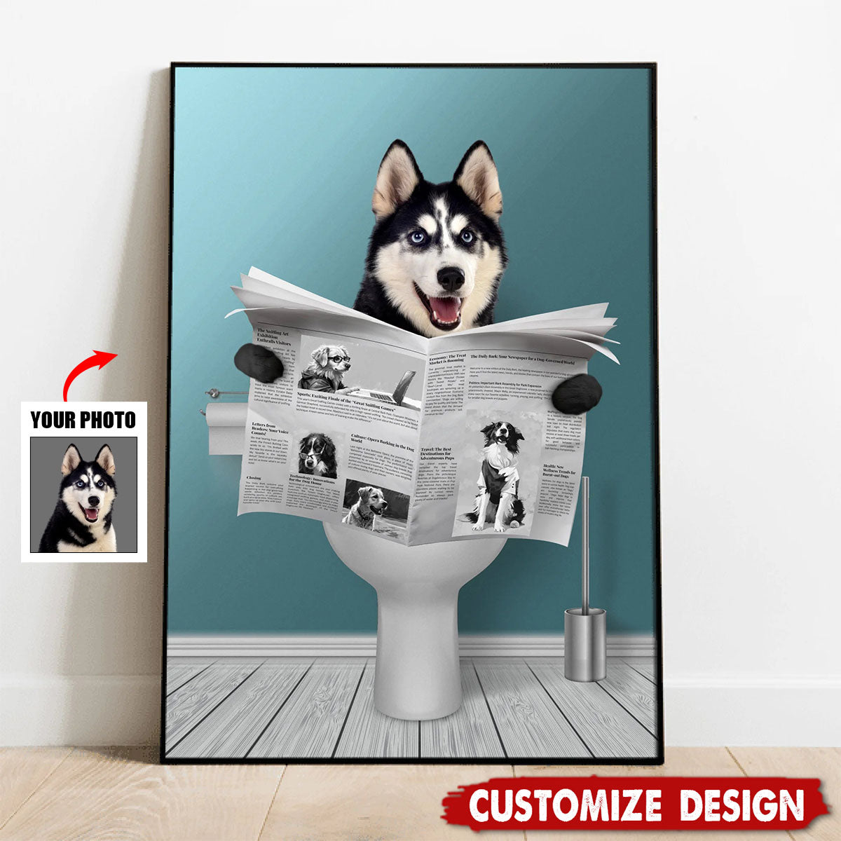 Important meeting - Personalized Dog Cat Photo Poster