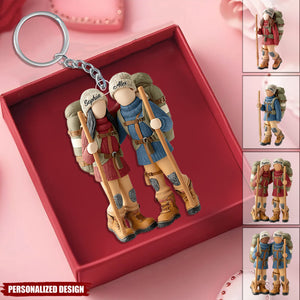 Hiking Partners For Life-Personalized Hiking Transparent Keychain