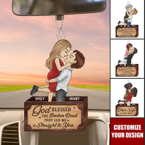 Custom Photo In You I’ve Found My Home - Couple Personalized Custom Car Ornament - Gift For Husband Wife, Anniversary