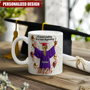 A Sweet Ending to a New Beginning-Personalized Graduation Mug
