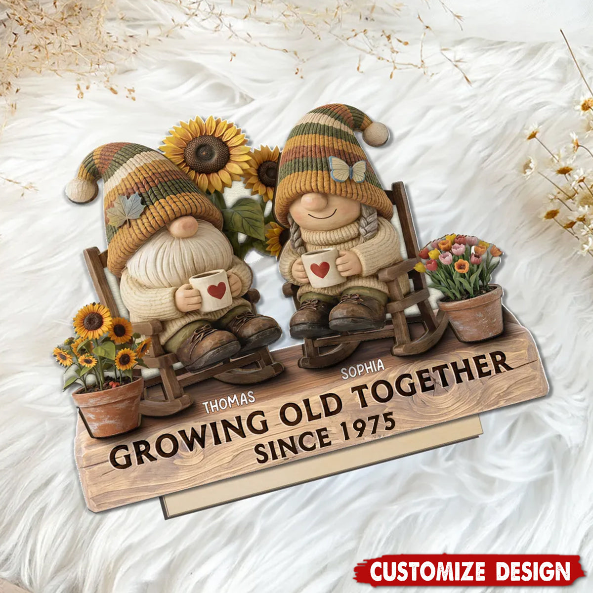 Couple Grow Old Together - Personalized Wooden Plaque - Perfect Gift Couple