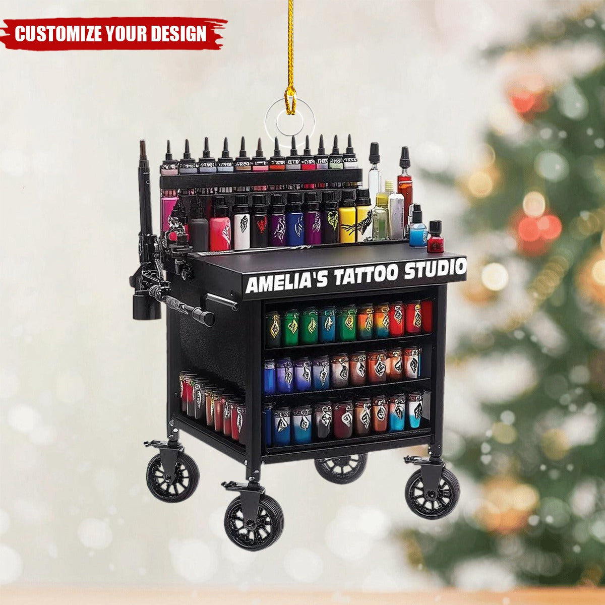 Personalized Tattoo Christmas Ornament Tattoo Artirst Gift - 2024 New Release