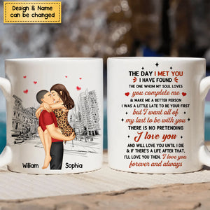 I Love You Forever And Always - Personalized Coffee Mug - Gift For Couple