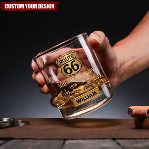 Route 66 100th Anniversary - Personalized Whiskey Glass