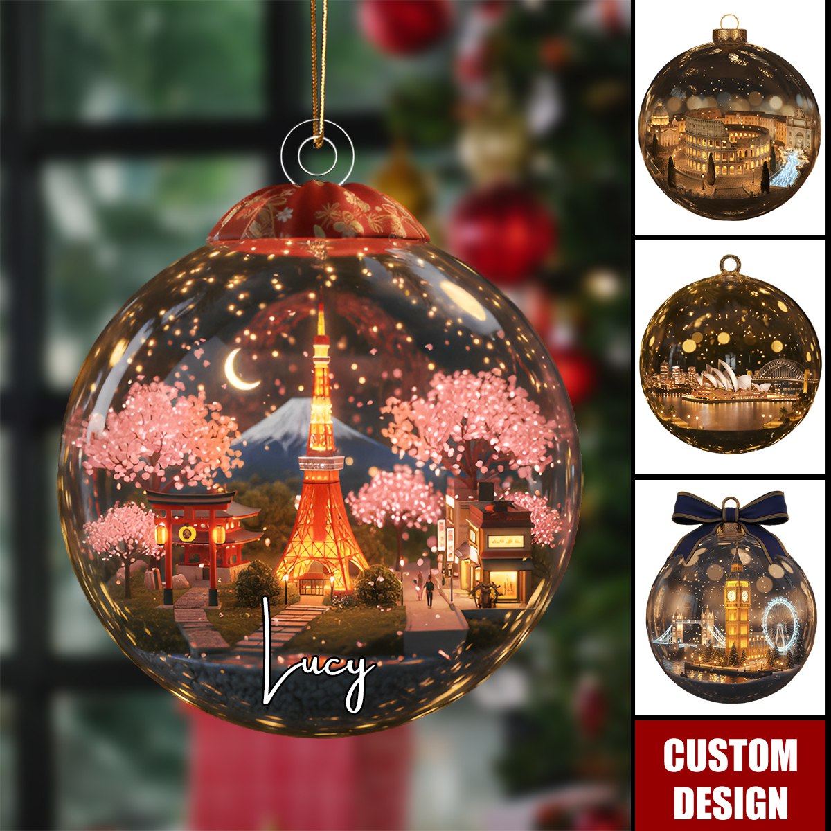 Famous Landmark Christmas Ornament Personalized Gifts For Travel Lovers