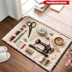 Personalized sewing machine Doormat