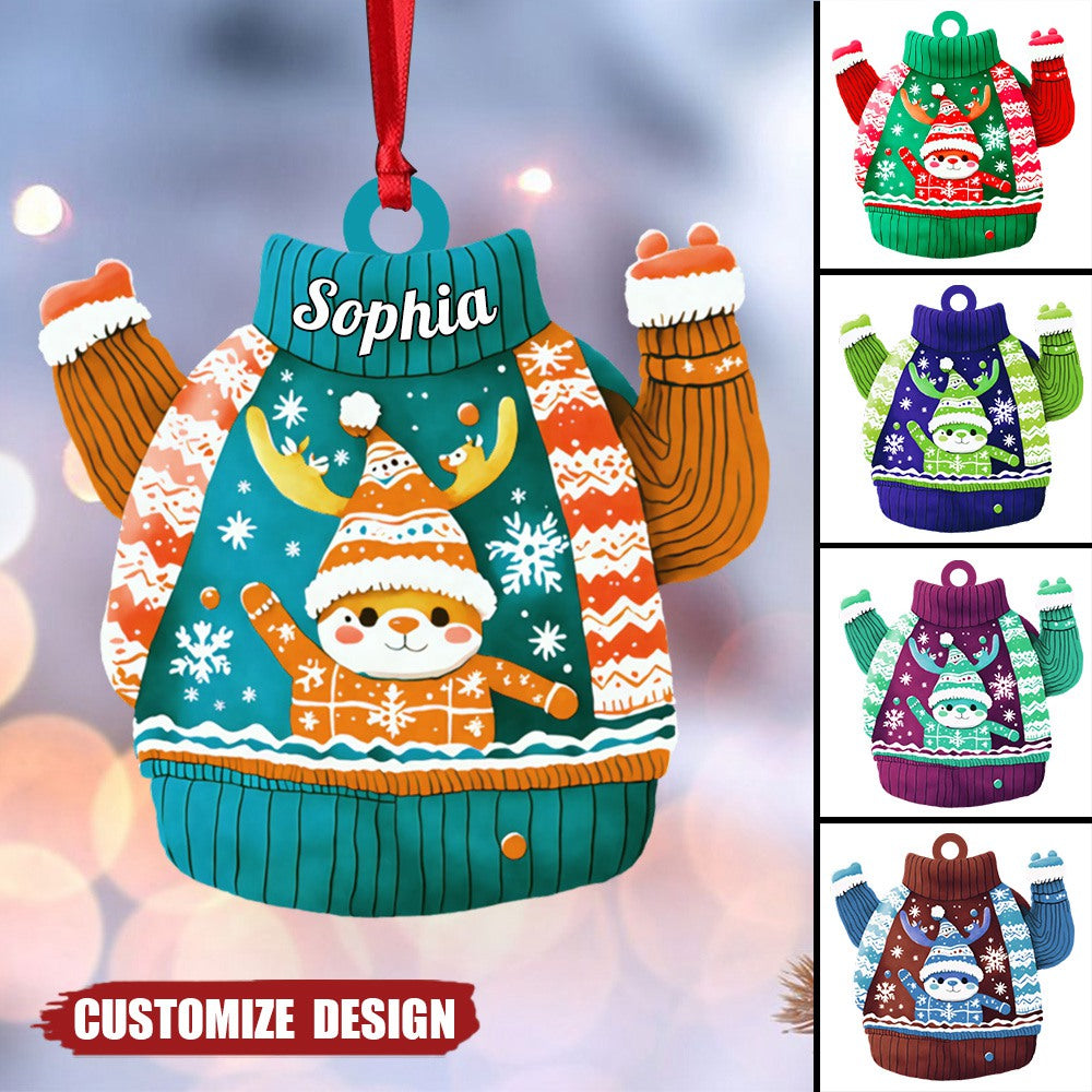 Personalized Sweater Christmas Acrylic Ornament