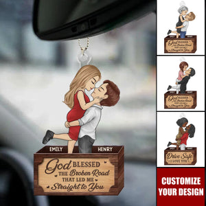 Custom Photo In You I’ve Found My Home - Couple Personalized Custom Car Ornament - Gift For Husband Wife, Anniversary