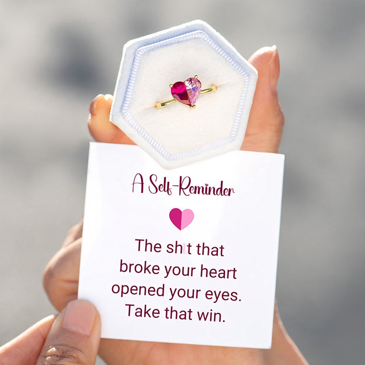 Self Love Pieced Heart Ring