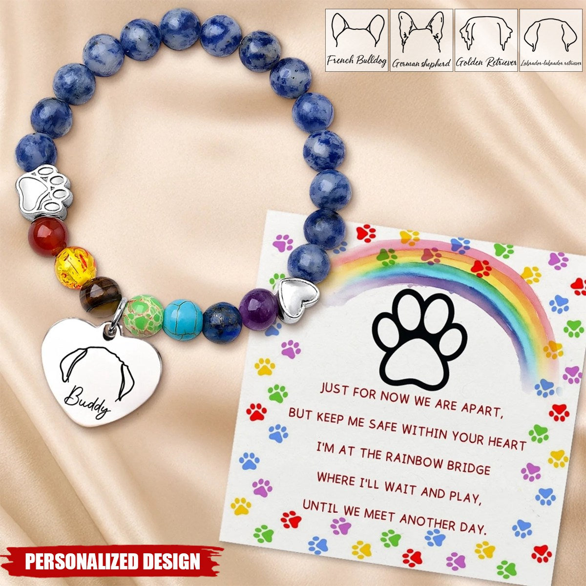 Personalized Rainbow Bridge Bracelet-Gifts For Dogs And Cats