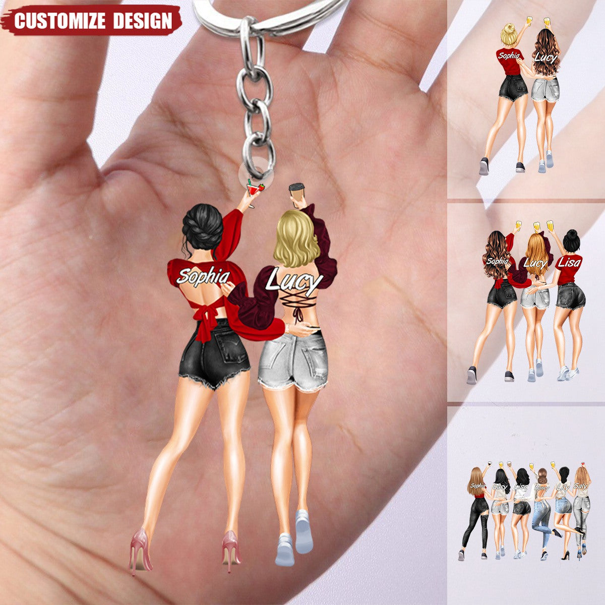 Personalized Acrylic Keychain - Gift For Sister/Friend/Mother