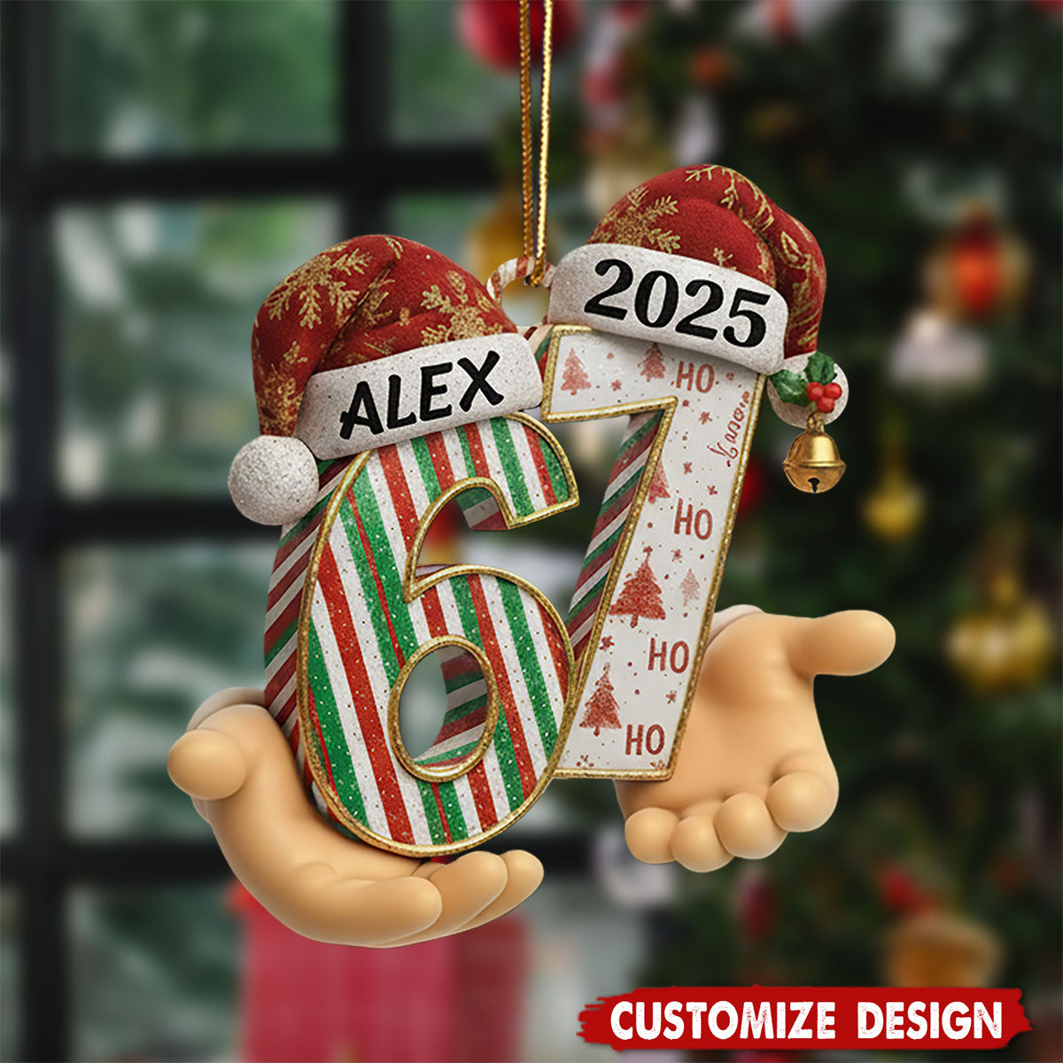 personalized 67 ornament 2025 funny