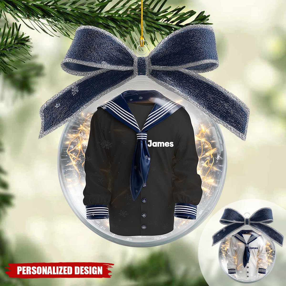 Personalized Sailor Uniform Christmas Ornament-Gift For Sailor