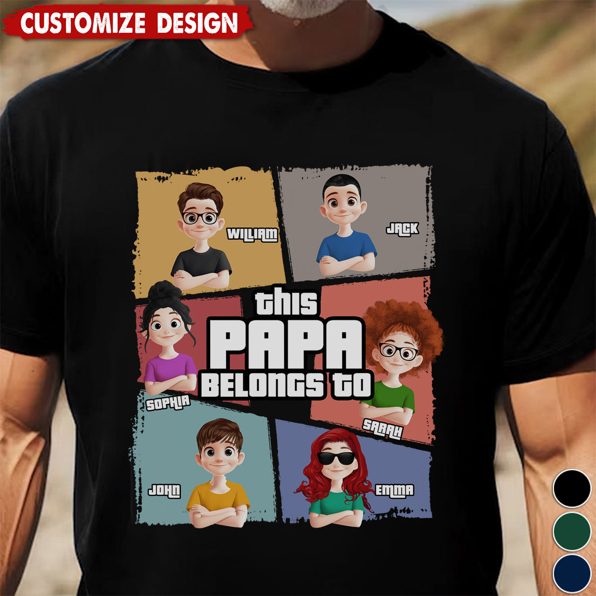 This Grandpa Belongs To - Personalized Shirt