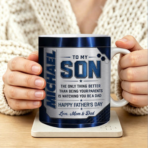 Watching You Being A Dad - Personalized Custom 3D Inflated Effect Mug