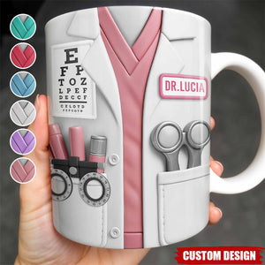 Celebrate Your Favorite Doctor, Ophthalmologist Essential Medical Tools Coffee Mug, Gift For Healthcare Professionals