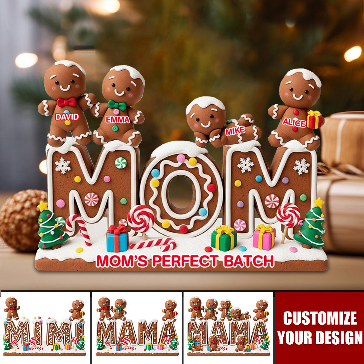 My Perfect Batch Christmas Gift For Mom, Grandma,... - Personalized Grandma Custom Shaped Acrylic Plaque