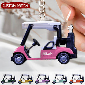 Golf Cart - Personalized Acrylic Keychain