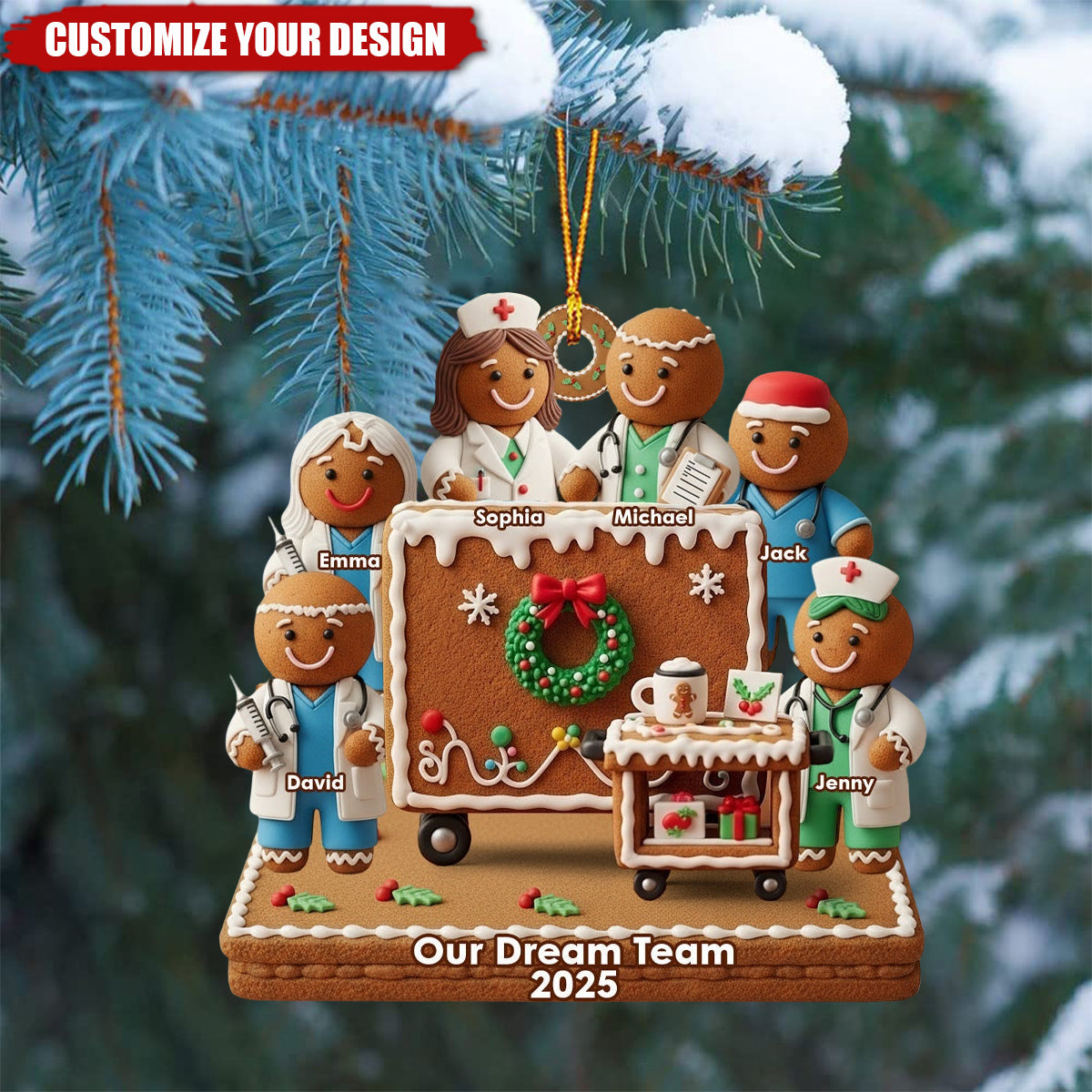 Hospital Dream Team - Personalized Nurse Acrylic Ornament