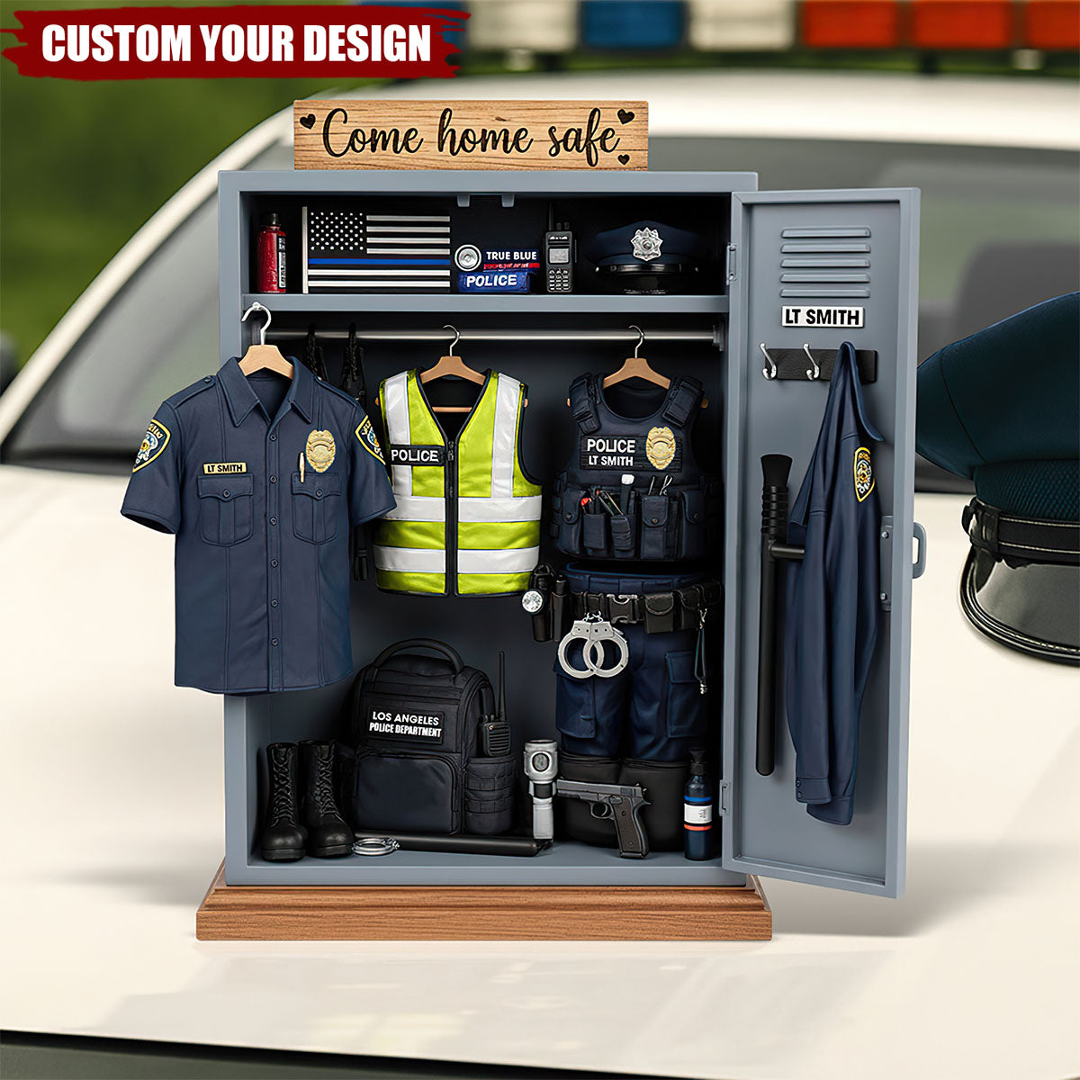 Police Personal Locker Acrylic Plaque - Personalized Gifts For Police Officer