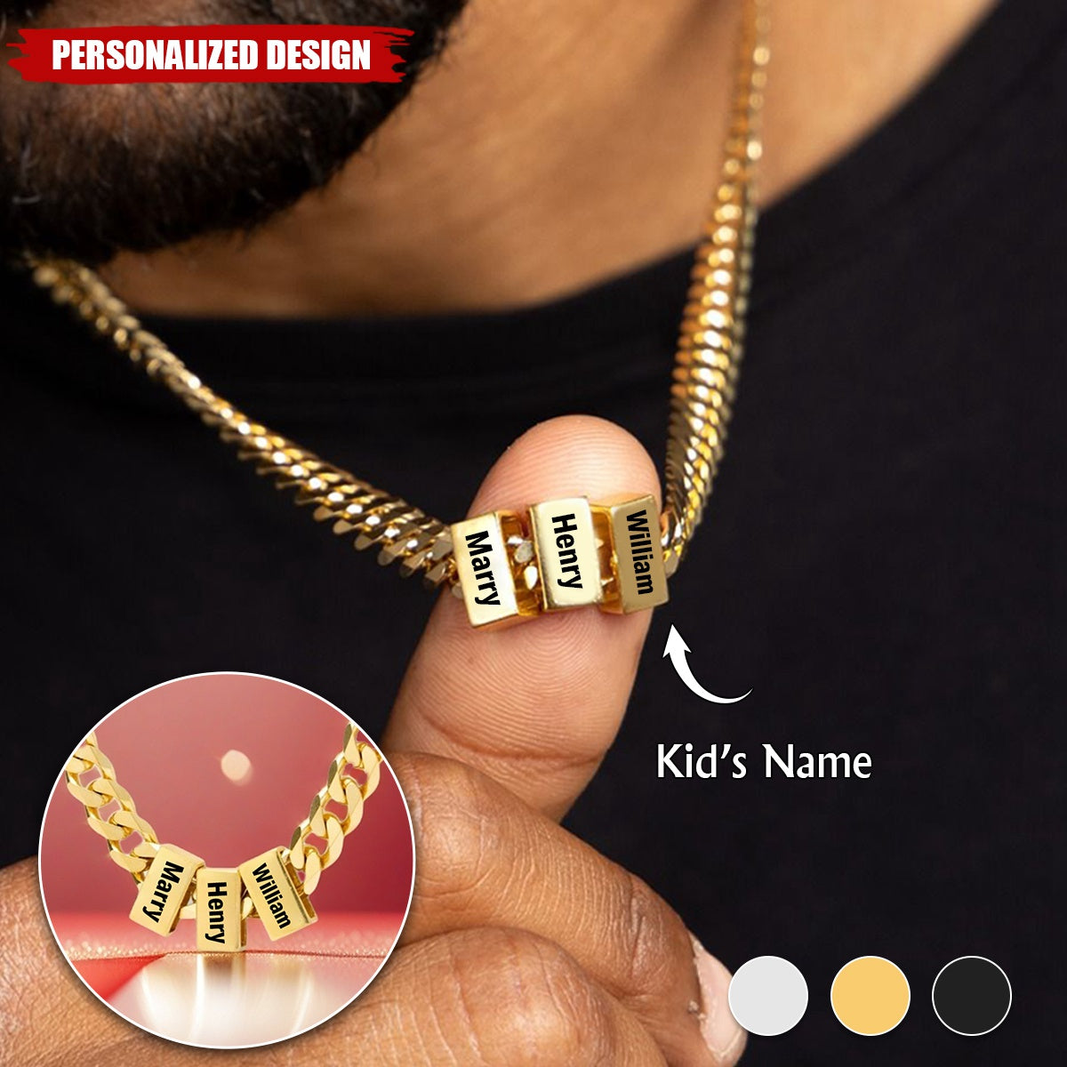 Personalized Engraved Name Necklace-Father's day gift