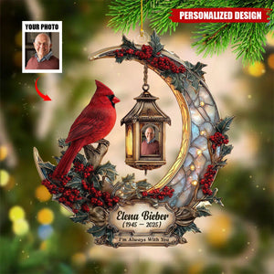 I Am Always With You-Personalized Cardinal Memorial Christmas Ornament