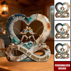 Personalized Fishing Couple Great Catch Acrylic Plaque-Gift For Fishing Couple