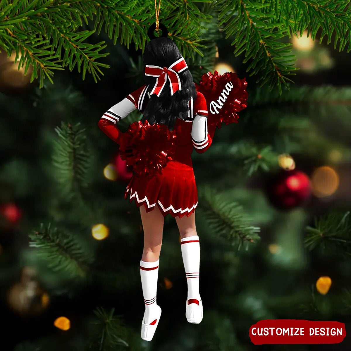 Personalized Cheerleading Pom pom Girl Christmas Ornaments - 2025 New Release