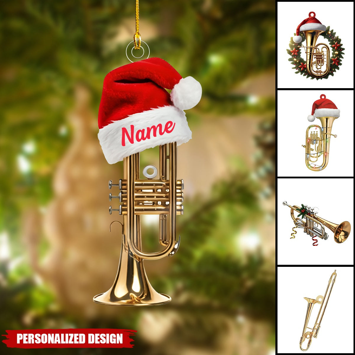 Personalized Trumpet Ornament-Gift For Trumpet Artist Trumpet Lover