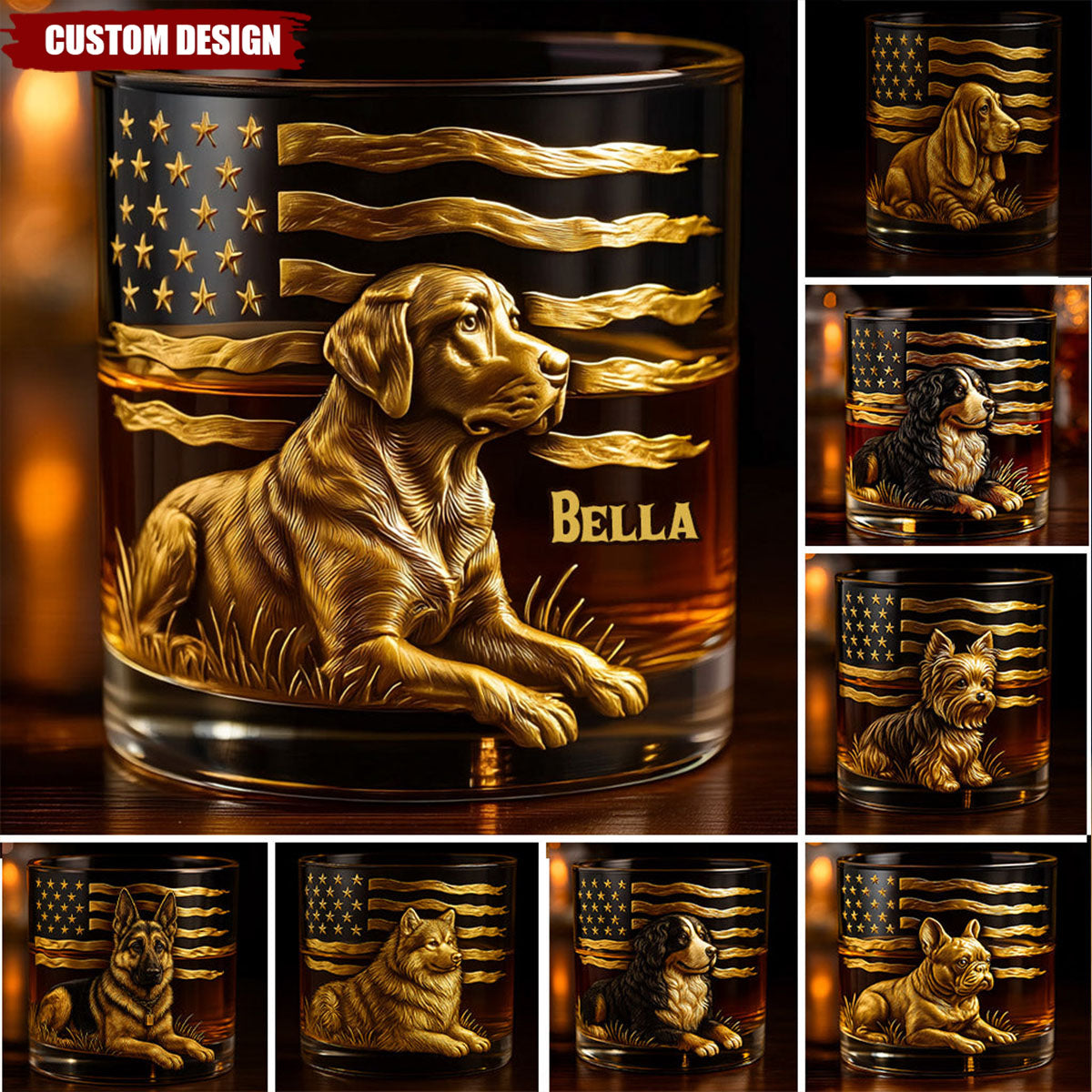 Any Dog Breeds, Gift For Dog Lovers - Personalized Dog Whiskey Glass