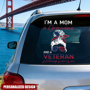 I'm A Mom Grandma and a Veteran-Personalized Decal-Perfect gift for Mom/Wife