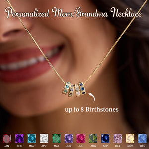 Personalized Circle Birthstone Necklace-Mother's Day Gift