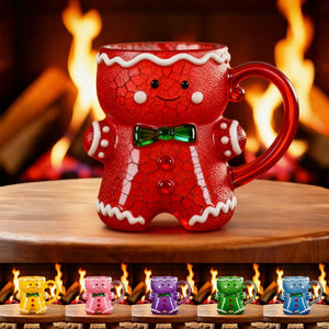 Gingerbread Man Colored Glass Cup